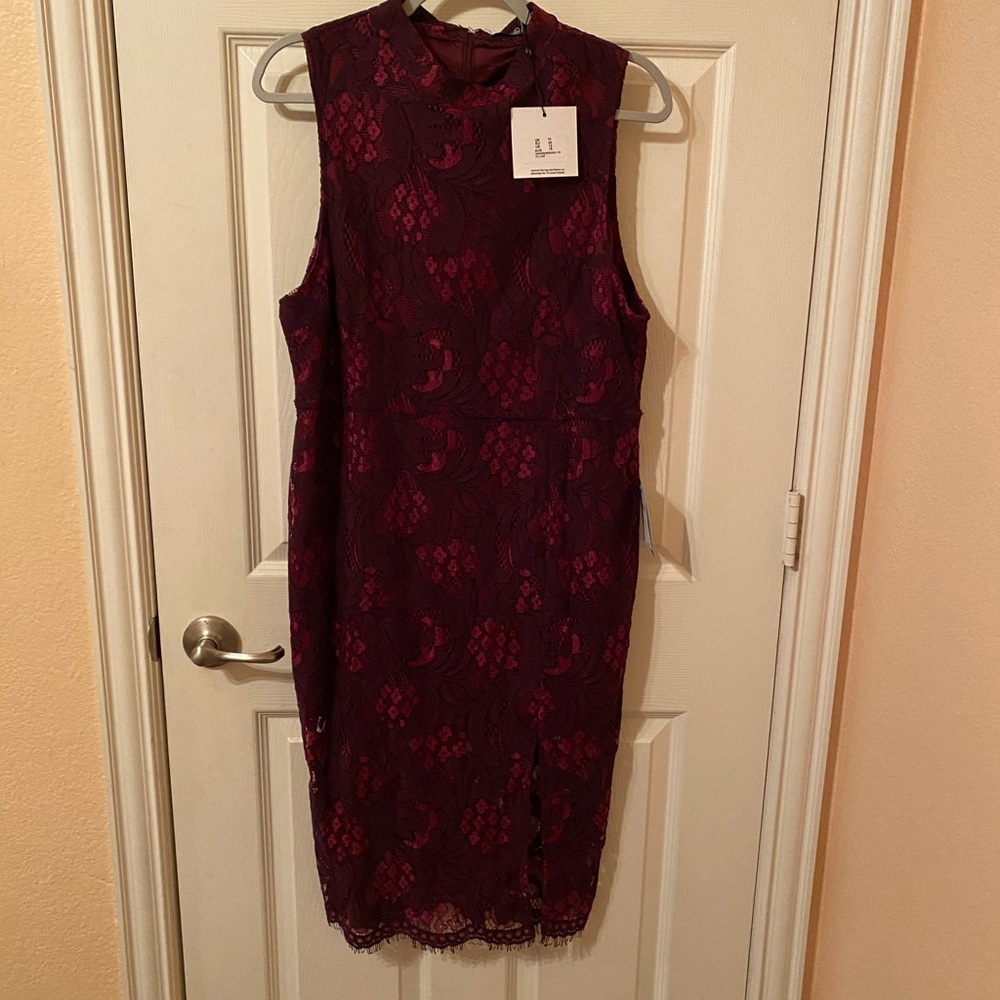 Maroon dress from Missguided